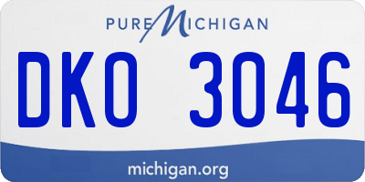 MI license plate DKO3046