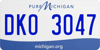 MI license plate DKO3047