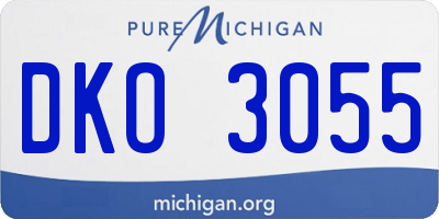 MI license plate DKO3055