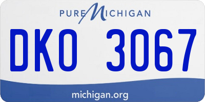 MI license plate DKO3067