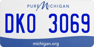 MI license plate DKO3069