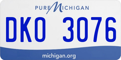 MI license plate DKO3076
