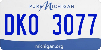 MI license plate DKO3077