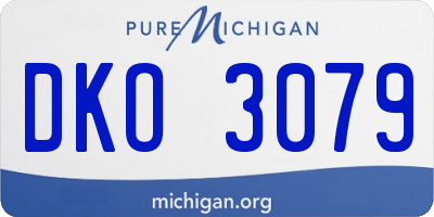 MI license plate DKO3079