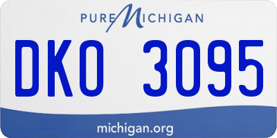MI license plate DKO3095