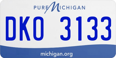 MI license plate DKO3133
