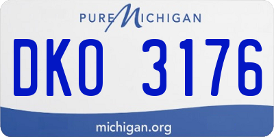 MI license plate DKO3176