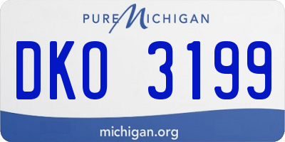 MI license plate DKO3199