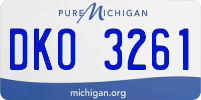 MI license plate DKO3261