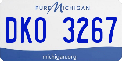 MI license plate DKO3267