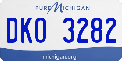 MI license plate DKO3282