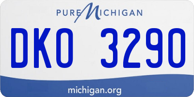 MI license plate DKO3290