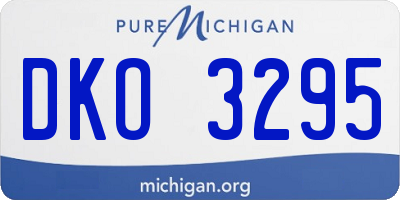MI license plate DKO3295