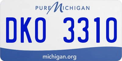 MI license plate DKO3310