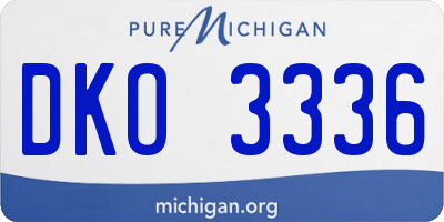 MI license plate DKO3336