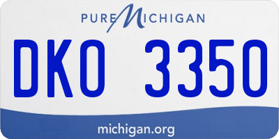 MI license plate DKO3350
