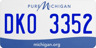 MI license plate DKO3352
