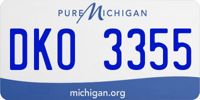 MI license plate DKO3355