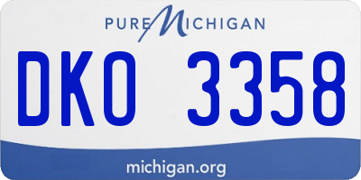 MI license plate DKO3358