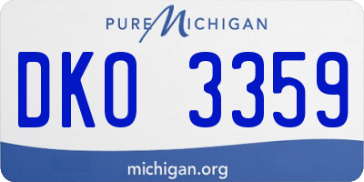 MI license plate DKO3359