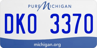 MI license plate DKO3370