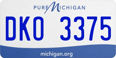 MI license plate DKO3375