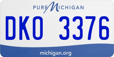 MI license plate DKO3376