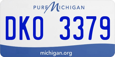 MI license plate DKO3379