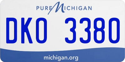 MI license plate DKO3380