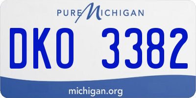MI license plate DKO3382