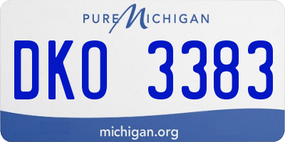 MI license plate DKO3383