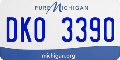 MI license plate DKO3390