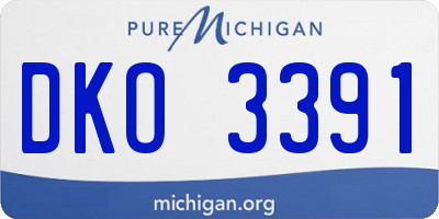 MI license plate DKO3391
