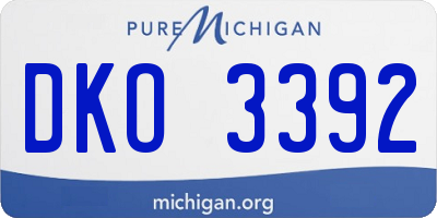 MI license plate DKO3392