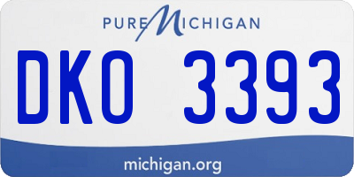 MI license plate DKO3393
