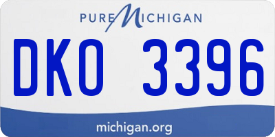 MI license plate DKO3396
