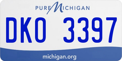 MI license plate DKO3397