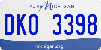 MI license plate DKO3398
