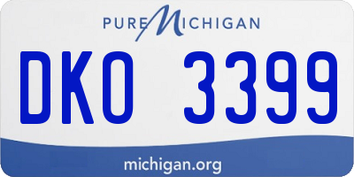 MI license plate DKO3399