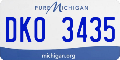 MI license plate DKO3435