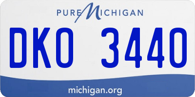MI license plate DKO3440