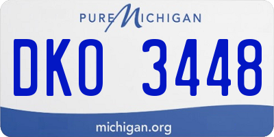 MI license plate DKO3448