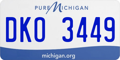 MI license plate DKO3449