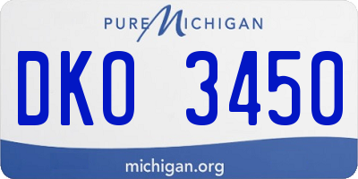 MI license plate DKO3450
