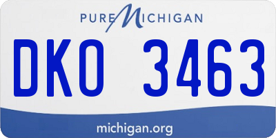MI license plate DKO3463