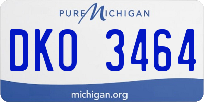 MI license plate DKO3464