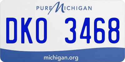 MI license plate DKO3468
