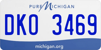 MI license plate DKO3469