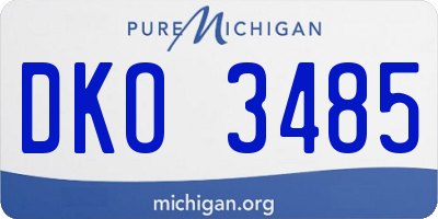 MI license plate DKO3485