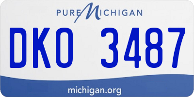 MI license plate DKO3487